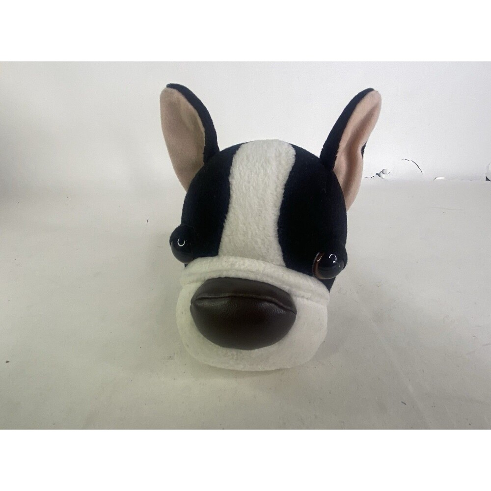 Artlist Collection The Dog Black White French Bulldog Pink Collar Stuffed Plush
